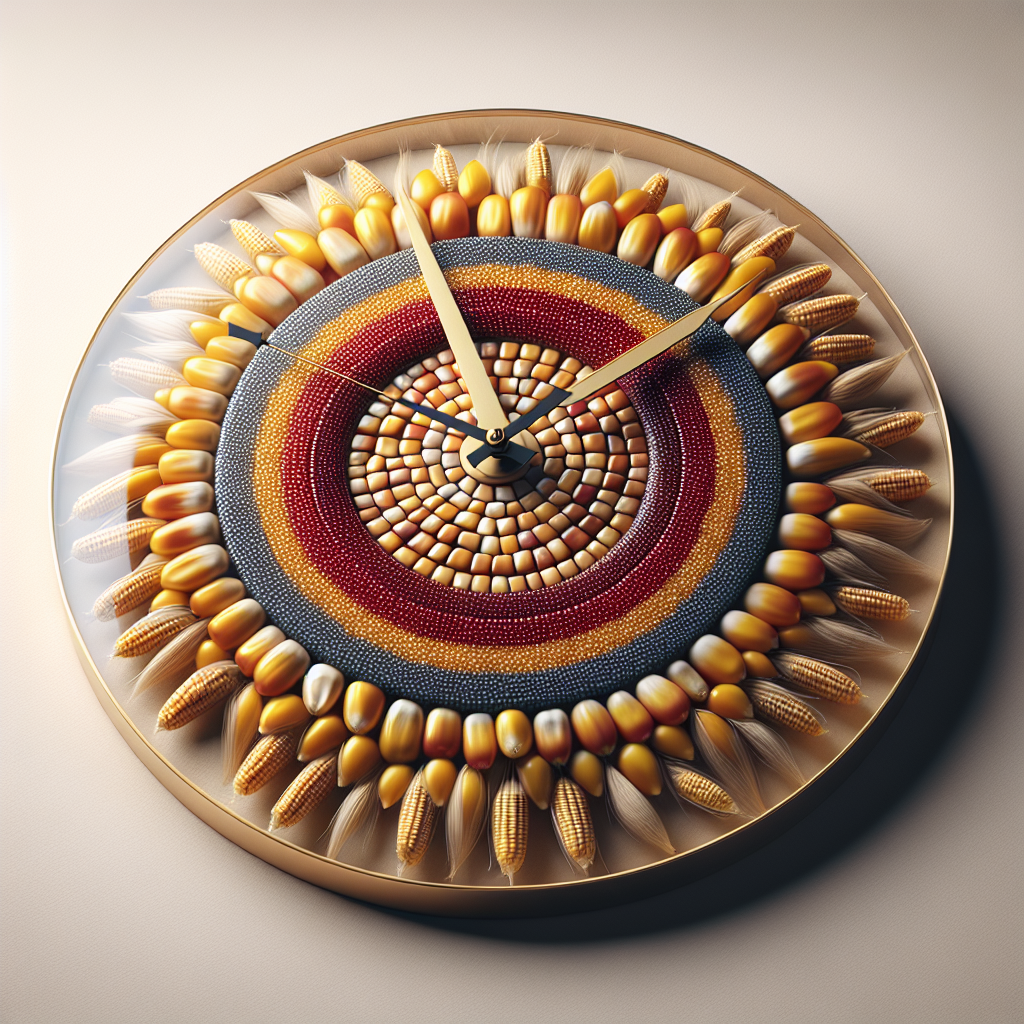 Corn Mosaic Wall Clock